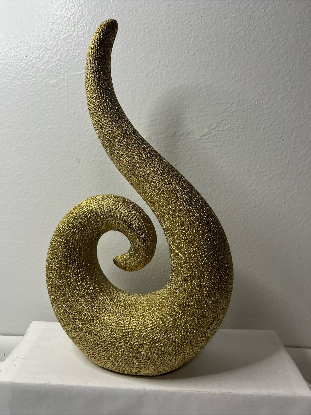 Gold Spiral Home Art Sculpture - Decorative Accent